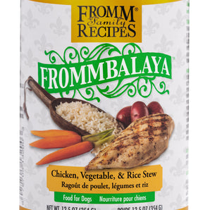 FROMM canned dog food. Frommbalaya™ Chicken, vegetable and rice stew. 354g