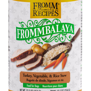 FROMM canned dog food. Frommbalaya™ Stew of turkey, vegetables and rice. 354g