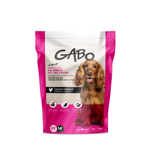GABO dry food for dogs &amp; puppies. Any Stage Of Life. Chicken. Choice of formats.