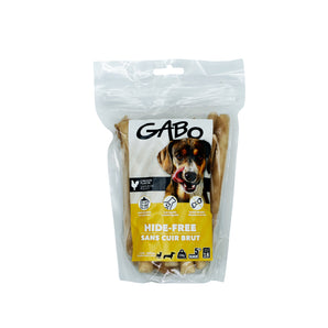 GABO dog treats. 5" Chicken Flavor Rawhide Free Sticks
