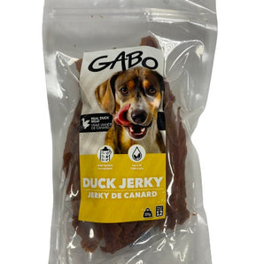 Gâteries pour chiens GABO. Jerky de canard. 227g.