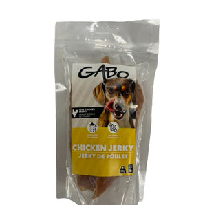 Gâteries pour chiens GABO. Jerky de poitrine de poulet. 170 g.