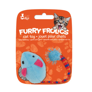 Souris en peluche Furry Frolics de Cat Love avec herbe à chat.