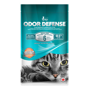 Litière agglomérante pour chats Odor Defense de Cat Love. Non parfumée. 12 kg.  Une surcharge de transport est incluse dans le prix.