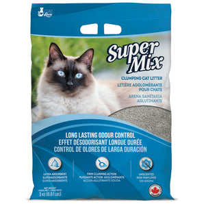Litière agglomérante à base d'argile pour chats SuperMix de Cat Love. Choix de format.  Une surcharge de transport est incluse dans le prix.