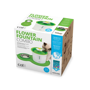 Catit waterer with flower and doily. 3 Liters
