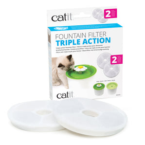 Catit Triple Action Water Softener Filters, 2 Pack