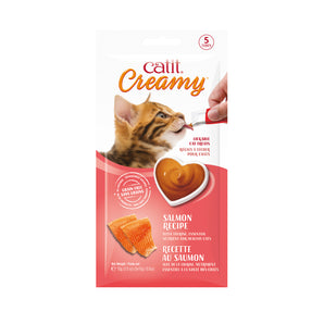 Catit Creamy Lick Treats, Salmon. 15g tubes. Choice of quantities.