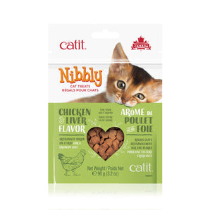 Régals Nibbly Catit pour chats, Poulet et foie, 90 g