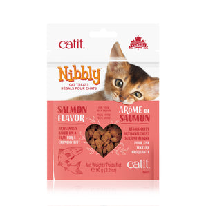 Régals Nibbly Catit pour chats, Saumon, 90 g