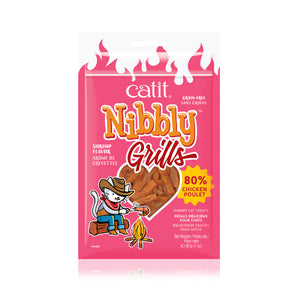 Grillades Catit Nibbly Grills, Poulet et arôme de crevettes, 30 g