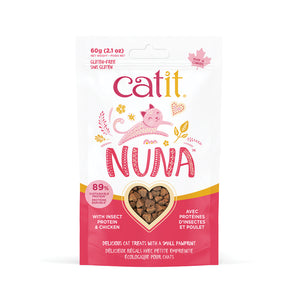 Catit Nuna treats with insect protein and chicken. 60g