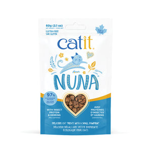 Catit Nuna treats with insect protein and herring. 60g