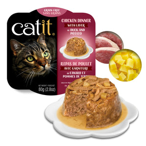 Catit Chicken Meal with Duck and Potatoes. 80g