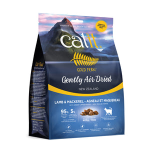 Catit Gold Fern premium air-dried cat food. Lamb and mackerel. Choice of formats.