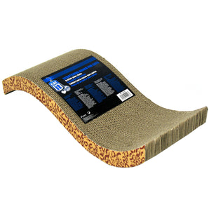 Catit Style scratching post with catnip in "S" shape. Animal pattern.