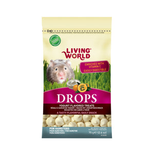Living World Drops Treats for Hamsters, 75g. Yogurt flavor.