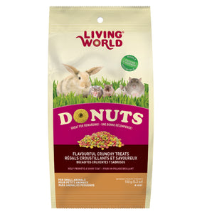Living World Small Animal Treats, Donuts, 150g Bag.
