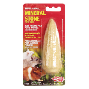Living World Small Animal Mineral Block in the shape of a corn cob. 55g.