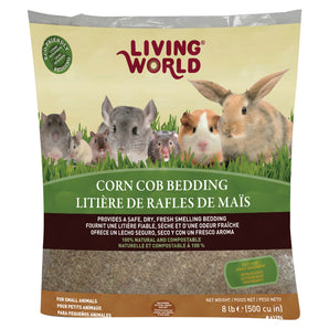 Litière de rafles de maïs Living World pour petits animaux. Choix de formats. Une surcharge de transport est incluse dans le prix.
