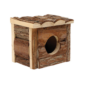 Tree House Living World small animal hut made of real wood. Choice of sizes.