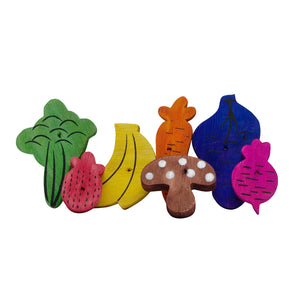 Living World Nibblers Wooden Small Animal Chew Toys, Fruit and Vegetable Mix, 14 Pack, Variety.