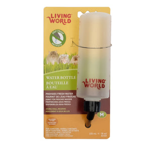 Living World Leakproof Water Bottle. Size: Medium 236ml (8oz). Suitable for hamsters, gerbils, rats and birds.