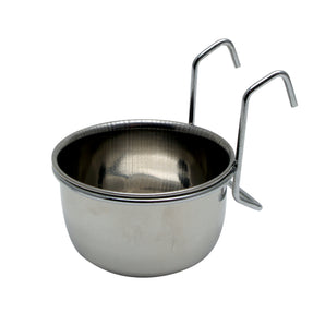 Living World Stainless Steel Food Bowl with Stand. Size: Small (142g). Suitable for hamsters.