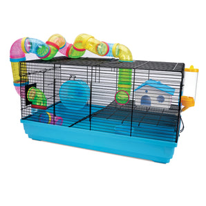 Cage Living World pour hamsters nains, PLAYHOUSE. Dimensions: 58x32x31,5cm.