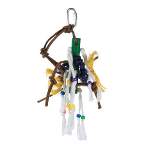 Junglewood Living World small wooden peg with ropes, leather strips and balls