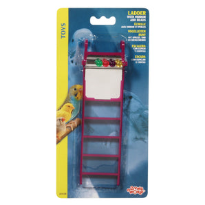 Living World Small Bird Ladder with Mirror and Beads