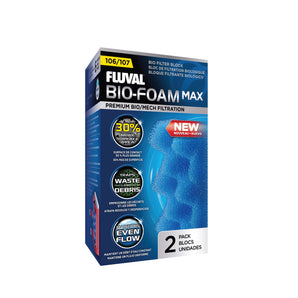 Bio-Foam Max pour filtres extérieurs Fluval 106 et 107, paquet de 2