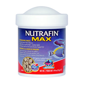 Nutrafin Max Spirulina Flour Tablets. Choice of formats.
