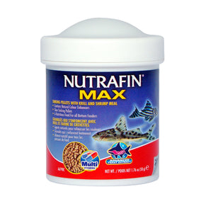 Sinking Pellets with Krill and Nutrafin Max Shrimp Meal. Choice of formats.