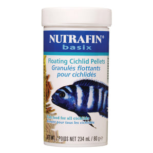 Nutrafin Basix cichlid floating pellets. Choice of formats.
