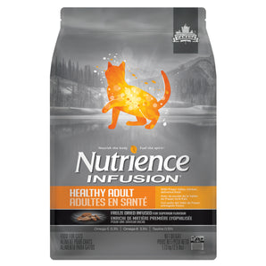 Nutrience Infusion adult dry cat food. Chicken flavor. Choice of formats.