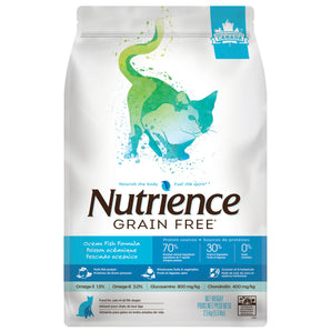 Nutrience dry cat food. Ocean fish formula. Choice of formats.