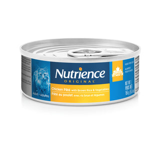 Nutrience Original canned food for adult cats. Chicken pot pie with brown rice and vegetables. 156g