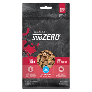 Régals séchés à froid Subzero pour chats de Nutrience Sans grains à une seule protéine pour chats, Foie de bœuf, 30 g