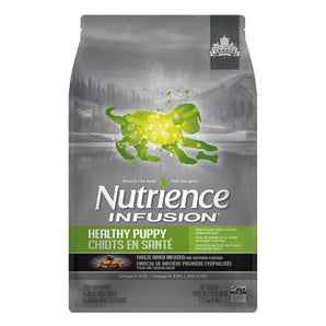 Nutrience Infusion dry puppy food. Chicken flavor. Choice of formats.