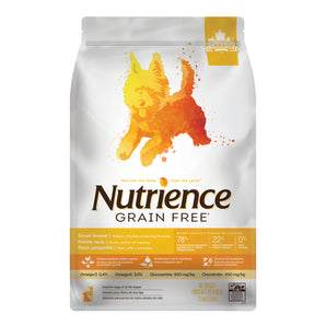Nutrience small breed dog food. Turkey, chicken and herring recipe. Choice of formats.