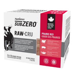 Nutrience Sub Zero fresh frozen dog food. Prairie game meal. 3.17kg