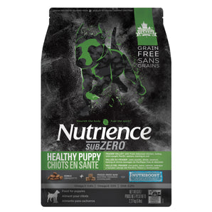 Nutrience Sub Zero dry puppy food. Grain-free formula. Choice of formats.