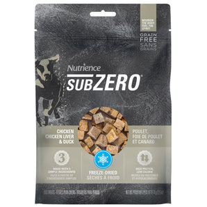 Régals séchés à froid pour chiens Nutrience Subzero. Formule sans grains. Choix de saveurs. 70g