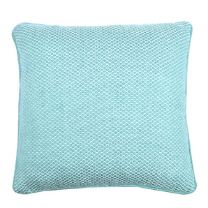 Resploot square cushion. Teal snakeskin. 50x50cm