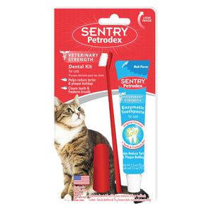 Trousse de soins dentaires VS Petrodex Sentry pour chats. 70 g