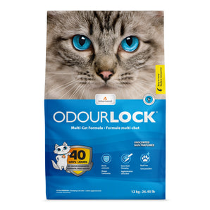 Intersand Odourlock ultra premium clumping litter. Multi-cat formula.12 kg. Choice of fragrances. A transport surcharge is included in the price.
