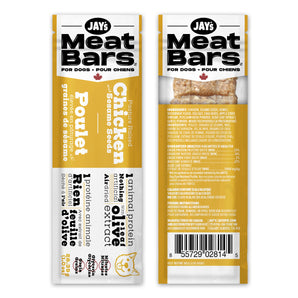 Jay's Meat Bars dog treat. Chicken and Sesame Seeds. 28.35g