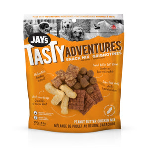 Gâteries pour chiens Jay's Tasty. Grignotines au Poulet et au Beurre d'arachides.