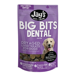 Jay's Soft &amp; Chewy BIG BITS dog treats. Dental care. Choice of formats.